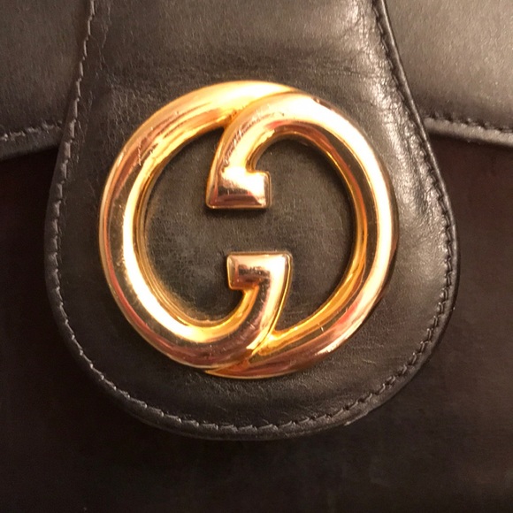 Gucci Handbags - Vintage Blue Gucci Shoulder Clutch Bag